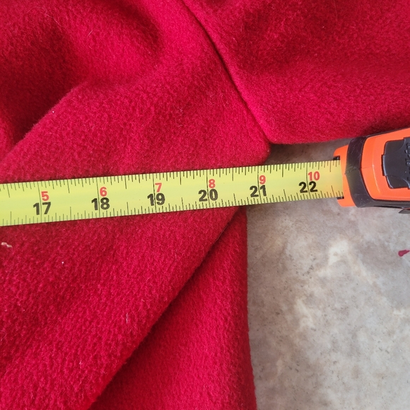 Forcaster Of Boston Womens Red Button Up Long Pea Coat Size 5/6 - Picture 6 of 11
